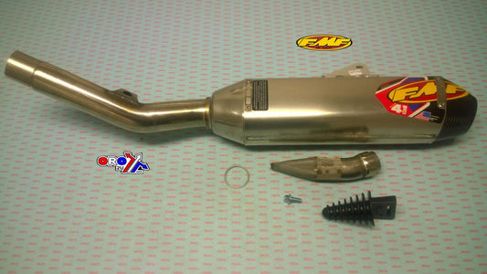 17-20 KX 250F FAC 4.1 ALU C/F CAP, FMF 042374, FACTORY 4.1, CARBON CAP, ALUMINUM