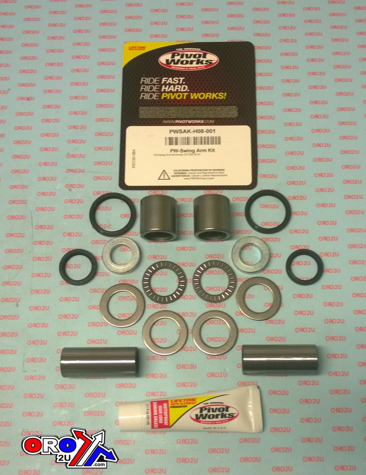 SWINGARM BEARING KIT CR125R 93-01, PIVOT WORKS PWSAK-H08-001, PWSAKH08001