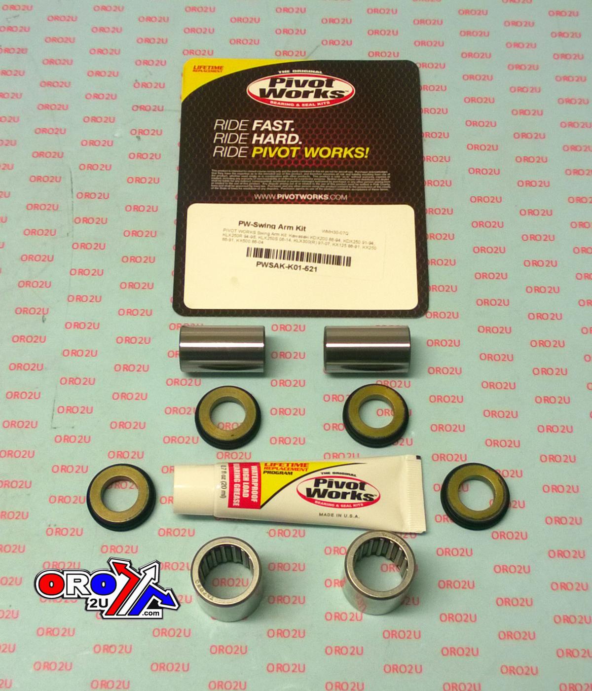 SWINGARM BEARING KIT KDX KLX KAWASAKI, PIVOT WORKS PWSAK-K01-521