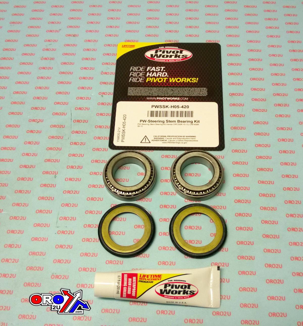 STEERING BEARING KIT CRF, PIVOT WORKS PWSSK-H05-420 , CRF250R 10-13, CRF450R 09-12