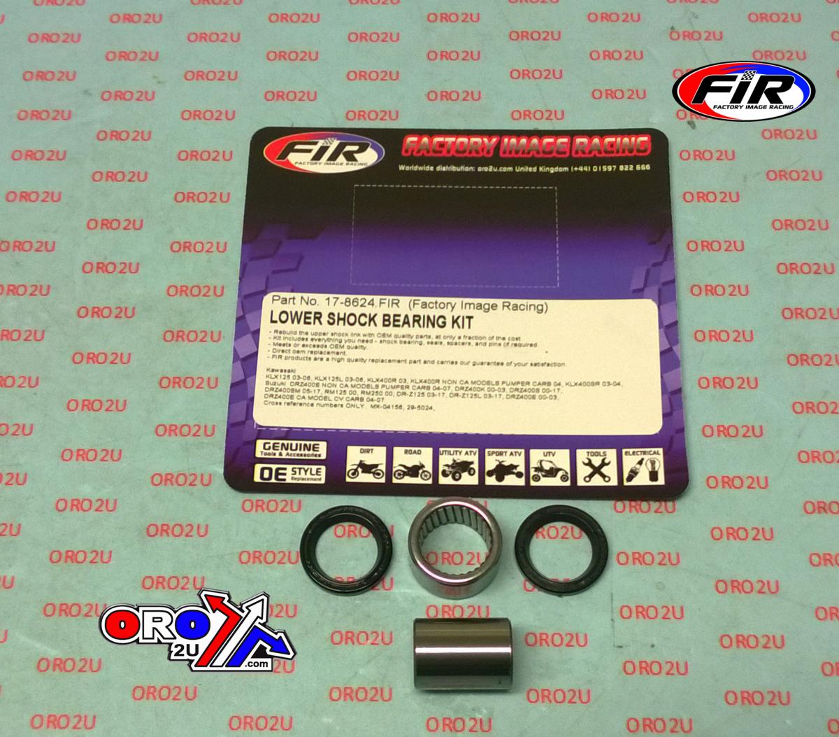 LOWER SHOCK BEARING KIT DR,RM,KLX,  KAW/SUZ KLX