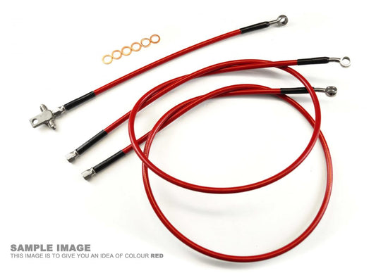 HOSE FRONT BRAKE KIT/3 RED, YFM660 R RAPTOR 2001-ON FIR, KIT DONE, Y01-1-049/P, RAP-F