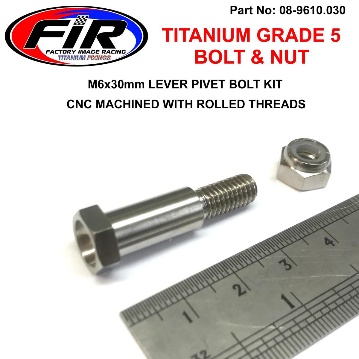 TITANIUM GR5 PIVOT BOLT KIT, HON 90114-166-006 / YAM 5MV-2589F-00, KAW 92150-1451 92001-1728