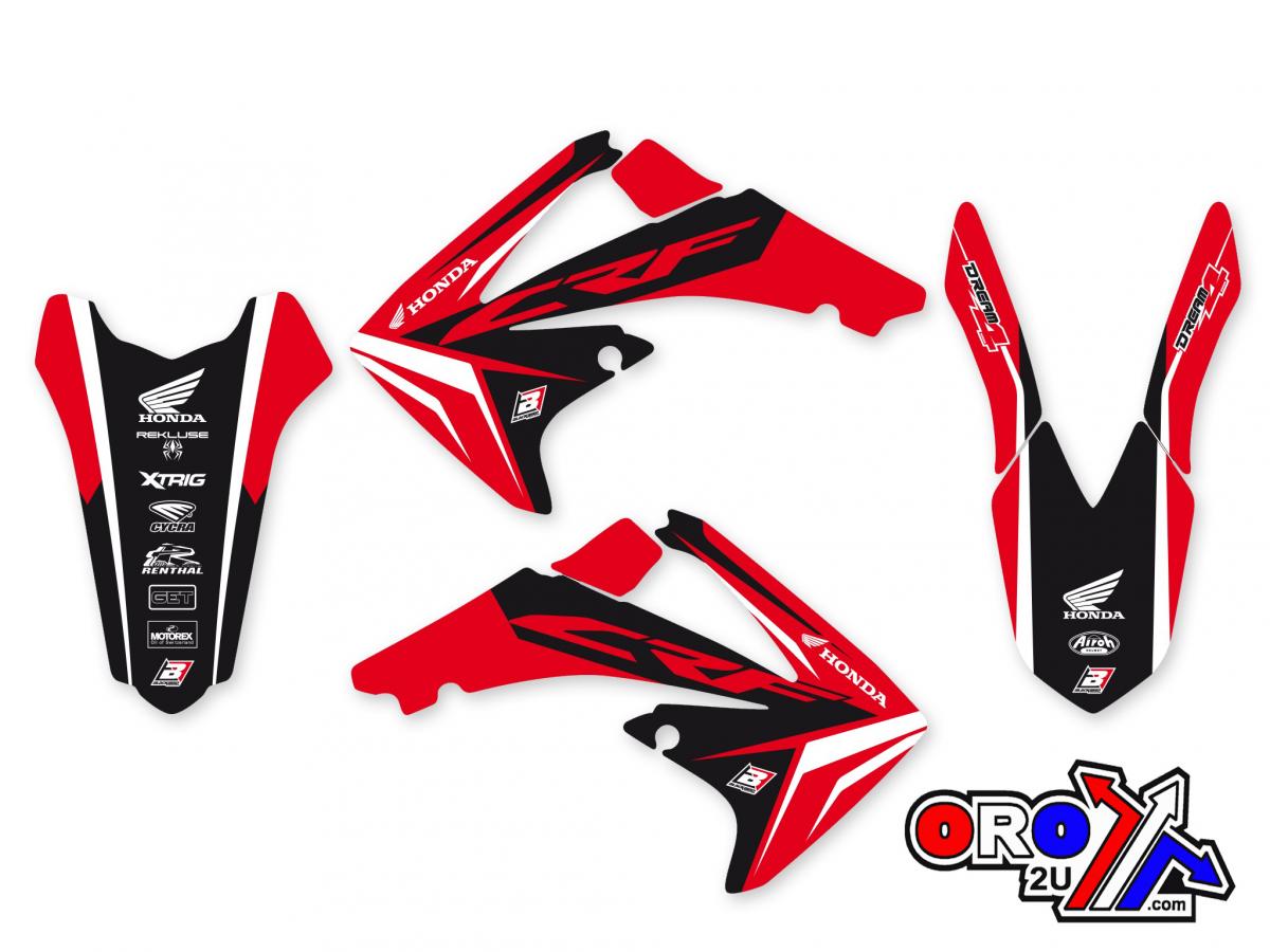 09-12 CRF450 DREAM 4 GRAPHIC, BLACKBIRD 2142N DECAL KIT