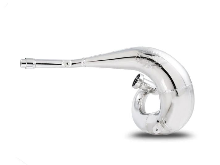 90-91 KX125 FATTY FRONT PIPE, FMF 020039 EXHAUST NICKEL