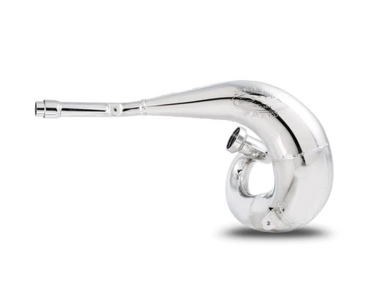 95-97 KX125 FATTY FRONT PIPE, FMF 020048 EXHAUST NICKEL