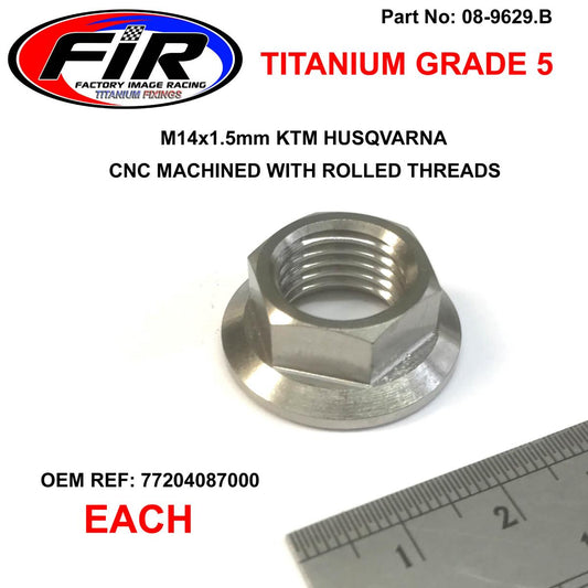 TITANIUM GR5 M14x1.5mm EACH, KTM HUSQVARNA 77204087000,  / FLANGE NUT