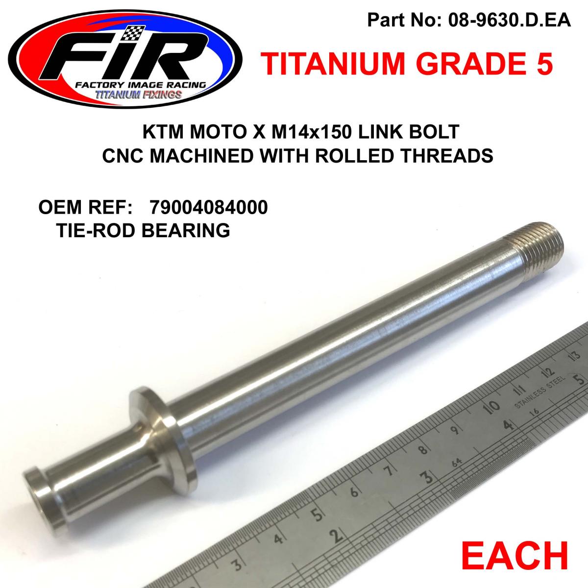 TITANIUM GR5 M14x150 LINKAGE BOLT, EACH / KTM HUS 79004084000,  / TIE-ROD BEARING