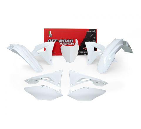 PLASTIC KIT 6PC 19-20 CRF250/450RX, WHITE RTECH R-KITCRF-BN0-601