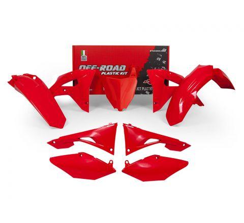 PLASTIC KIT 6PC CRF250RX 19-21, CRF450RX 19-20, RED RTECH R-KITCRF-RS0-601