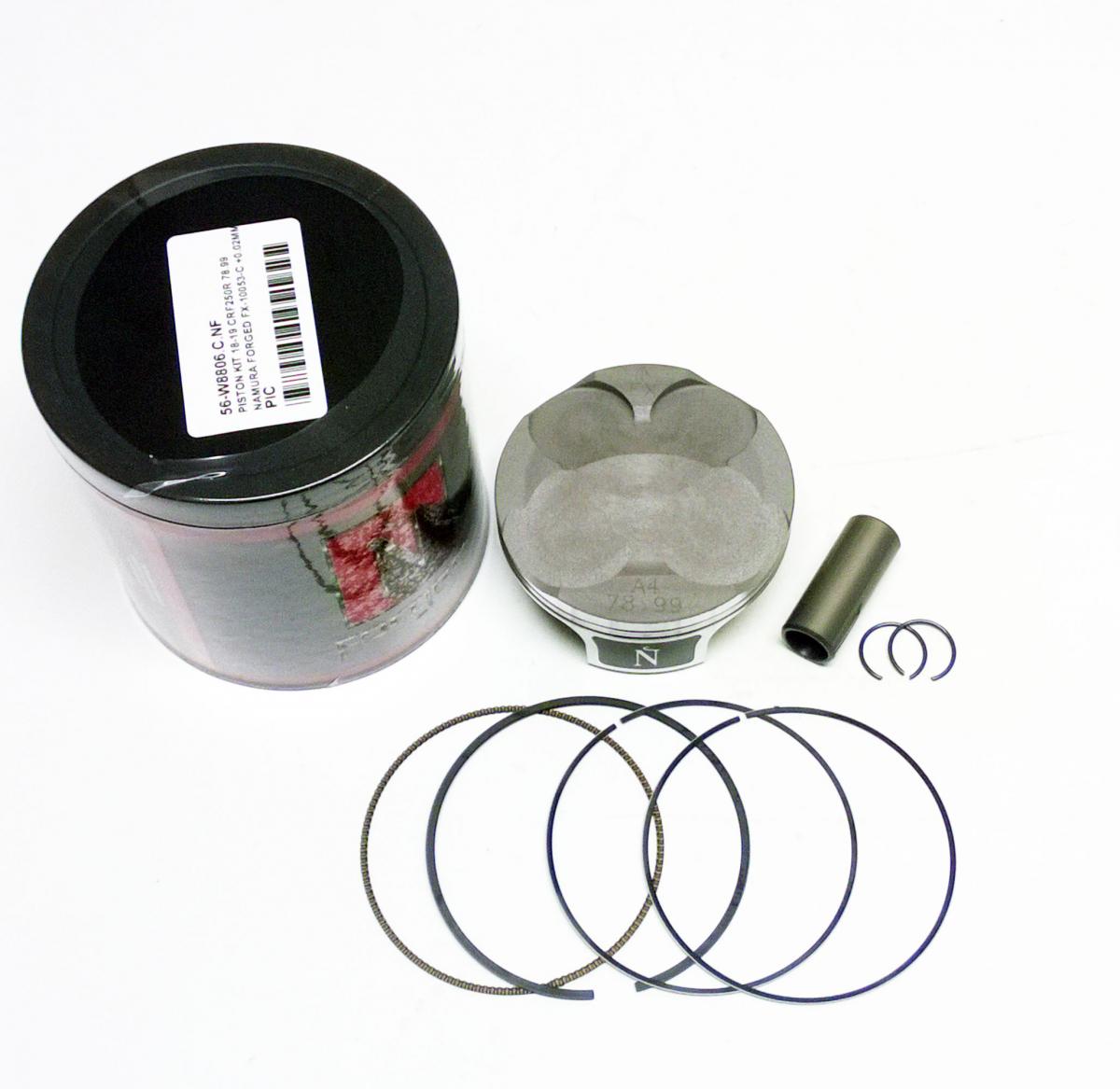 PISTON KIT 18-19 CRF250R 78.97, NAMURA FORGED FX-10053 STD