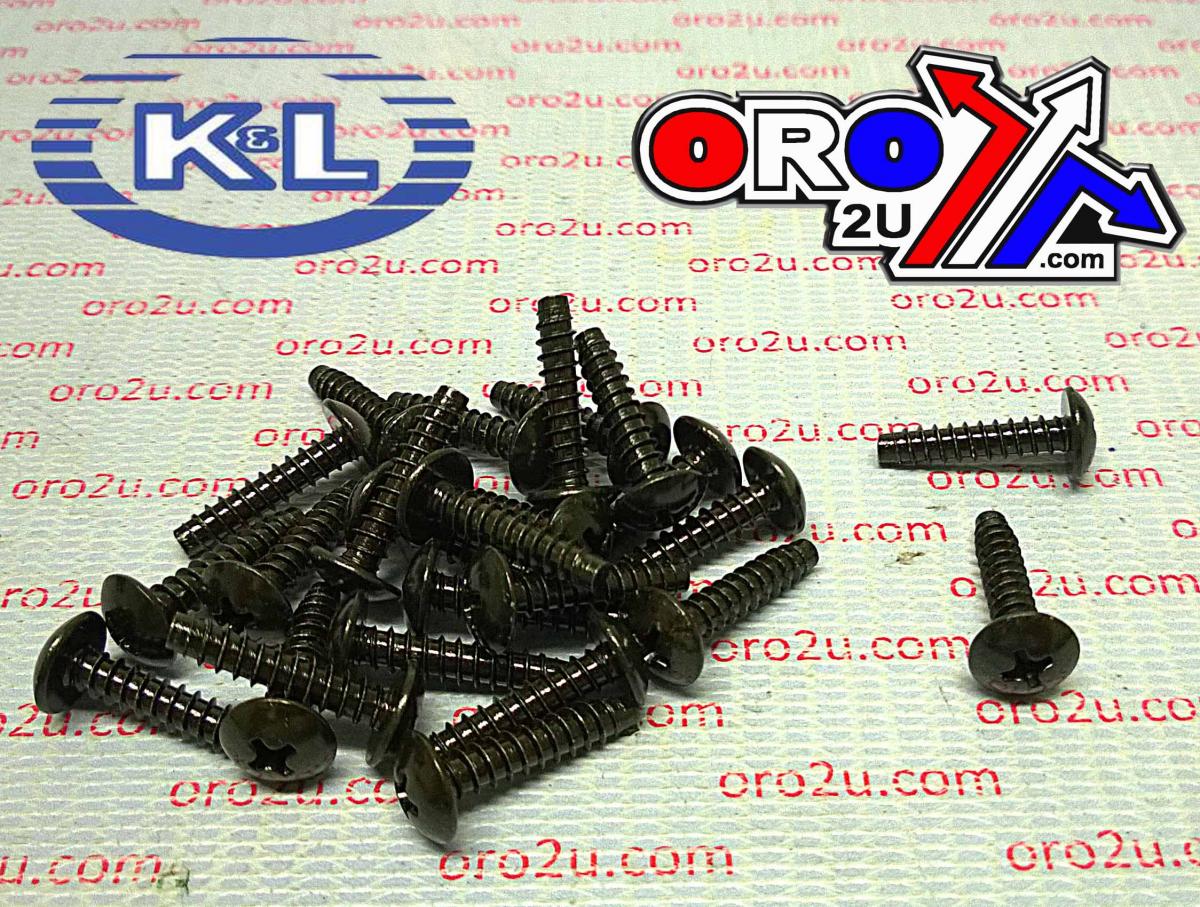 OEM SELF TAPPING SCREWS 4X18 (25PK), BLACK, KAWASAKI, 33-8357, TOOLS ROAD 92172-1072