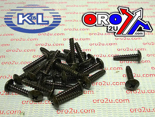 OEM SELF TAPPING SCREWS 4X18 (25PK), BLACK, KAWASAKI, 33-8357, TOOLS ROAD 92172-1072