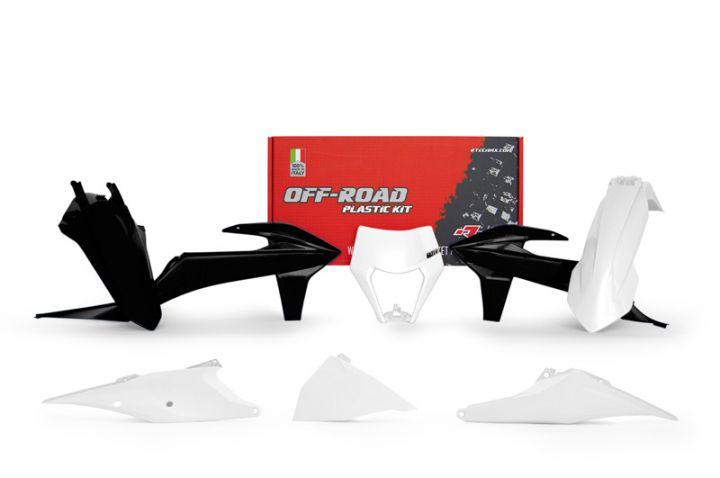 KTM EXC-F / EXC Plastic Kit / Body Set – White & Black – 2020–2023
