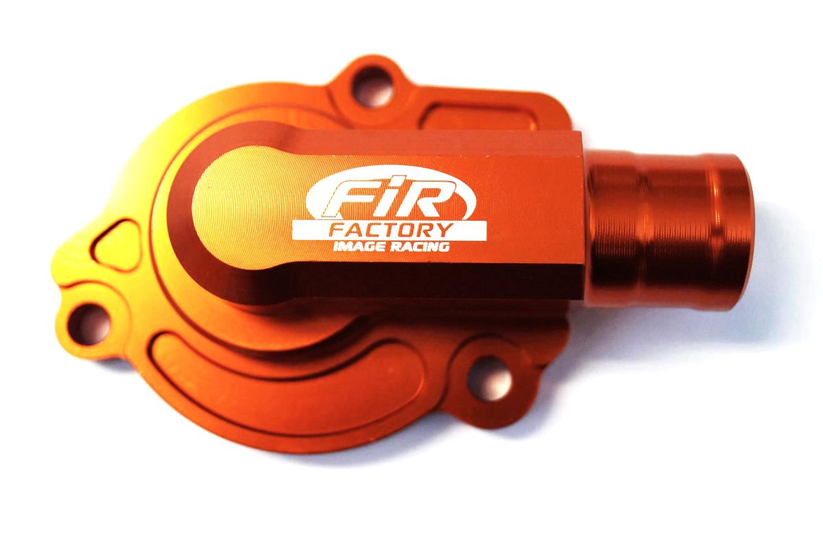 WATER PUMP COVER 16-18 SX125 KTM, FIR ASWPC-03, BILLET ALLOY ORANGE, 50435052000 OEM FITMENT