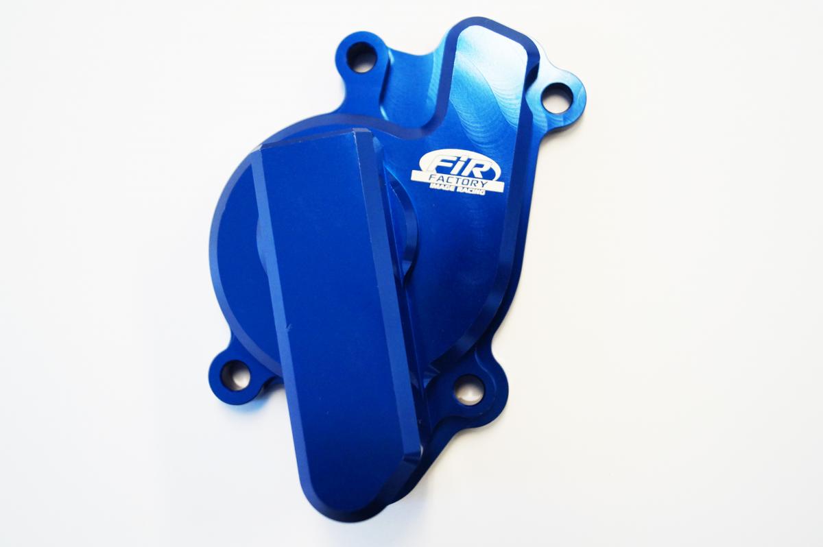 WATER PUMP COVER 14-19 SHERCO, FIR ASWPC-17, BILLET ALLOY BLUE, STANDARD WATER PUMP COVER