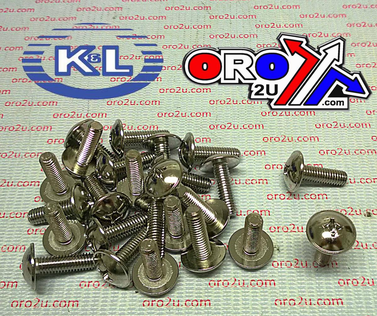 CHROME OVAL HEAD PHILLIPS 6x20 PACK 25, KAWASAKI 33-7861, TOOLS ROAD