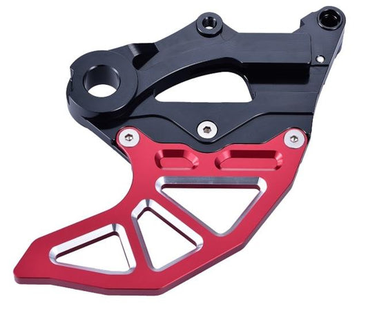 BETA REAR DISC GUARD, FIR ASRDG-05, RED, W/CALIPER MOUNT