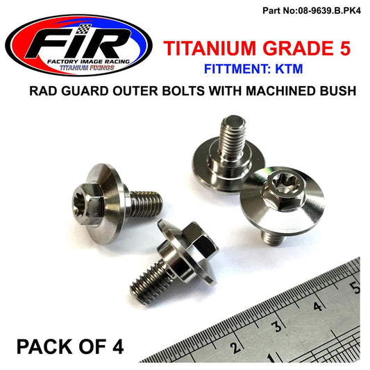 GR5 KTM RAD GUARD OUTER BOLTS PK4 TITANIUM, SX EXC SXF EXCF 16-2020 / WITH BUSH,  / 0025060166!!