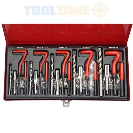 131PC THREAD REPAIR TOOL KIT, M5 M6 M8 M10 M12, KDPTP097