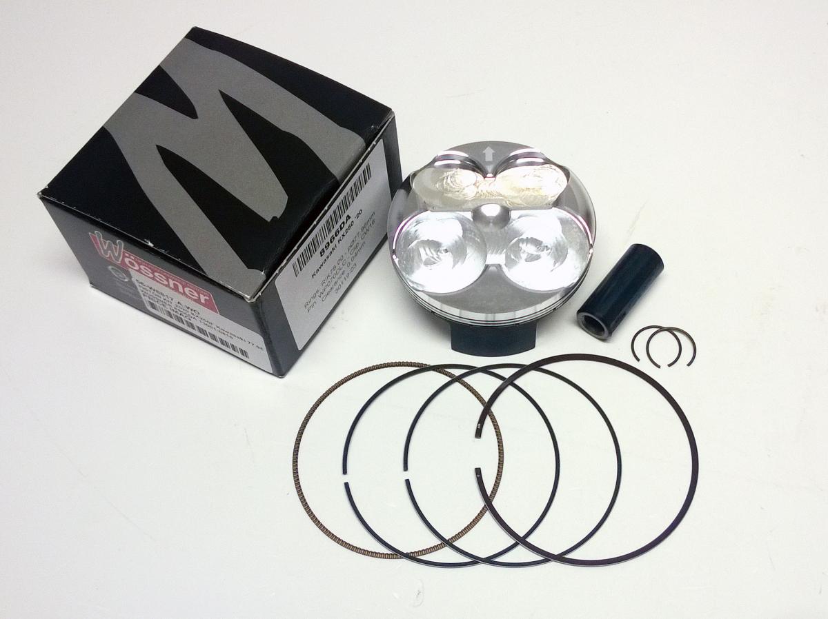 PISTON KIT 2020 KX250F Kawasaki 77.96mm, WOSSNER 8966DA 13001-0810