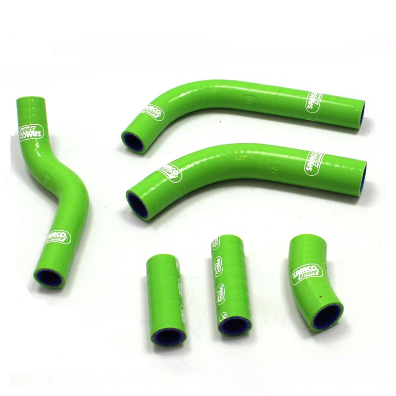 SAMCO HOSE KIT KAWASAKI OEM Design, 6 PIECE KIT, GREEN, KAW-74 GN