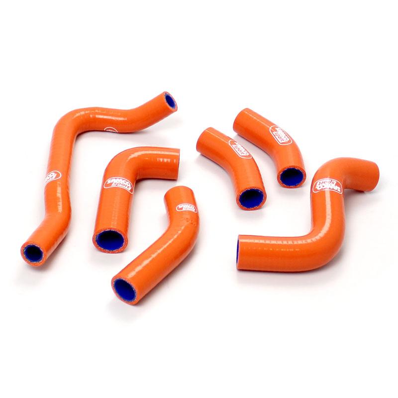 SAMCO HOSE KIT KTM, 6 PIECE KIT, ORANGE, KTM-28 OR