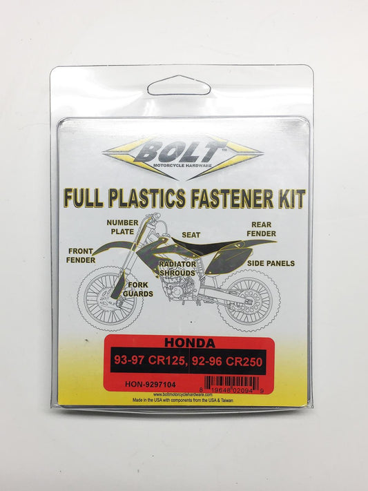 PLASTIC BOLT KIT CR 125/250, BOLT HARDWARE HON-9297104