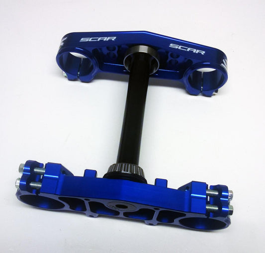 TRIPLE CLAMPS 25 BLUE YZ 65/85, OFFSET 25mm SCAR S1422