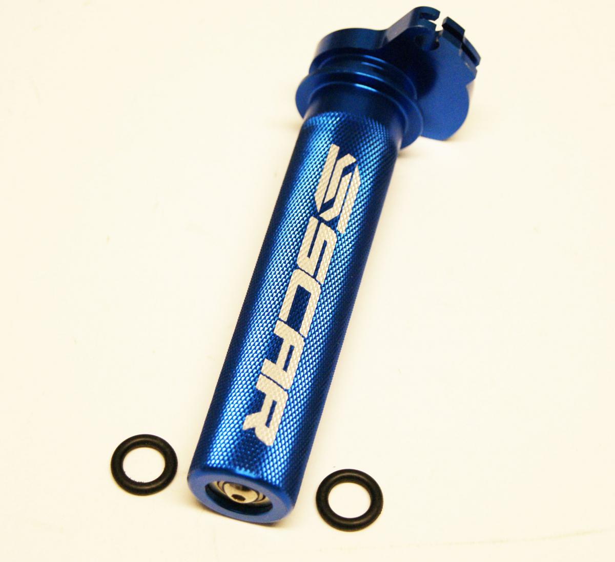 THROTTLE TUBE / BEARING, YZ 65 SCAR RACING TT102 BLUE, ALUMINIUM CNC BILLET 2-STROKE