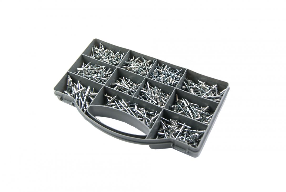 BOX MIXED POP RIVETS, 650PCS